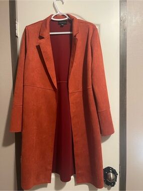PREMISE Rust Open-Front Long Coat